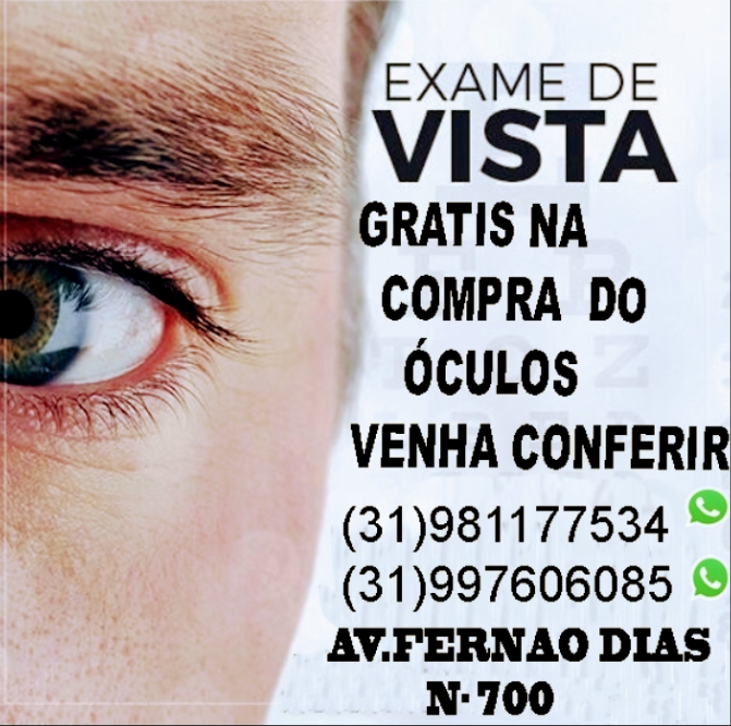 Vitrine com diversos modelos de óculos